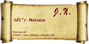 Jür Natasa névjegykártya